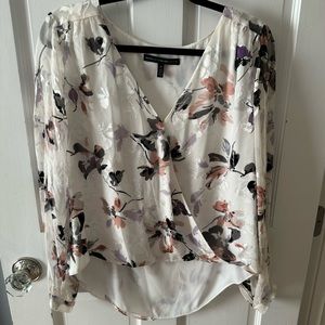 White House Black Market - Floral Long Sleeve Blouse - Size 10